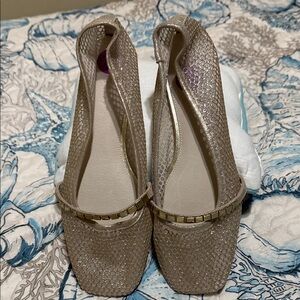 Sanctuary Gold Textured Flats